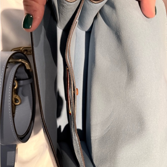 NWT Authentic Coach Chain Tabby bluebell with chain and leather straps - Picture 9 of 11